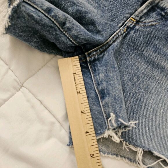 Citizens Of Humanity Shorts Womens 26 Blue Annabelle Long High-Rise Raw Hem Boho - Picture 10 of 10